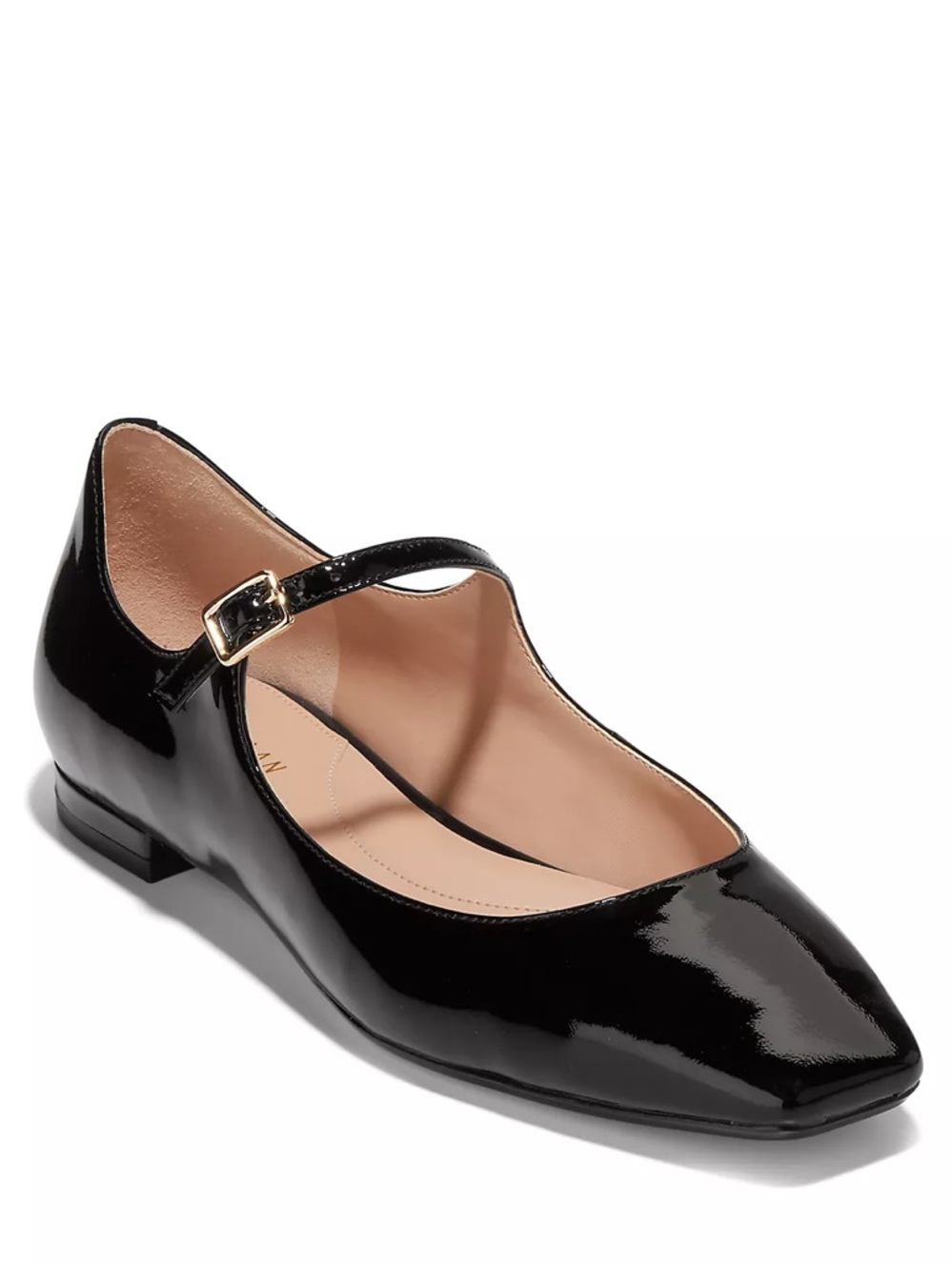 Cole Haan Bridge Mary Jane Ballet Patent Leather Flats Black square toe Size 6.5